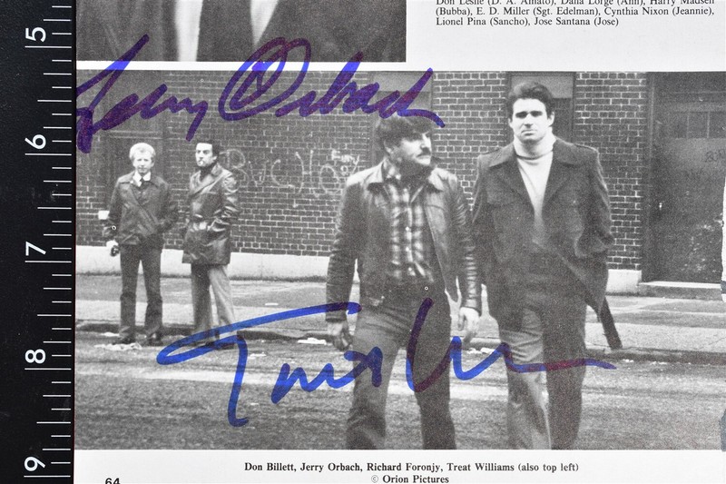 TREAT WILLIAMS JERRY ORBACH IN PERSON signed autograph page photo SCREEN WORLD