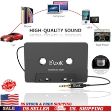 Car Cassette Aux Adapter 3.5mm Universal Audio Cable Tape for Car Phone MP3 etc.