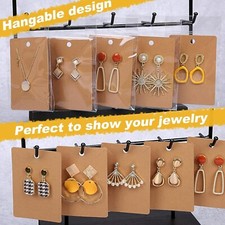 500 Pcs Earring Cards Display Cards for Earrings Necklace holder Cards with Bags