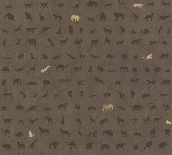 A.S. CréAtion Papiertapete Kindertapete Braun Tiere 690043-image