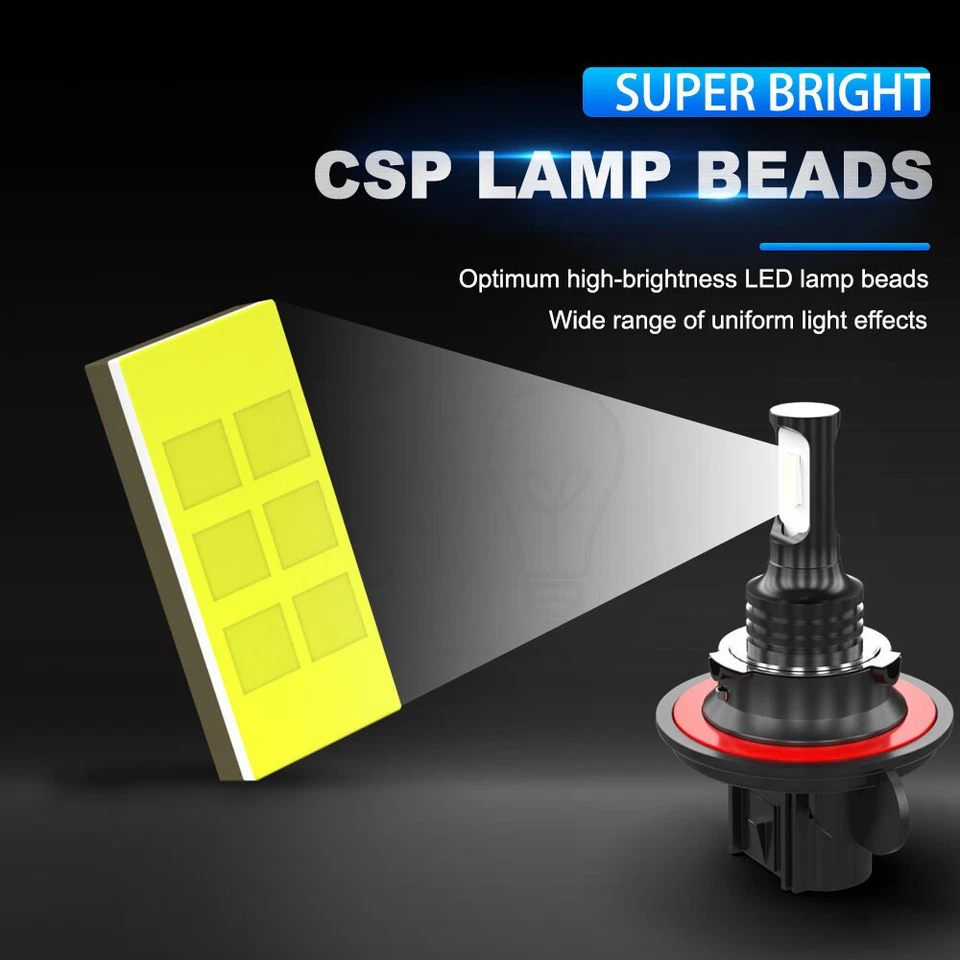 For 2007-2013 GMC Yukon Denali 4X 6000K front LED Headlight &Fog Light Bulbs Kit Foto 4 de 4