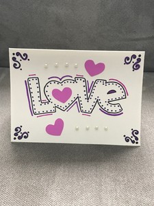 handmade greeting card for valentine day