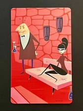 SHAG Josh Agle Tiki Drink Recipe Art Card - FANTASY ISLAND  3.5" x 5.5"