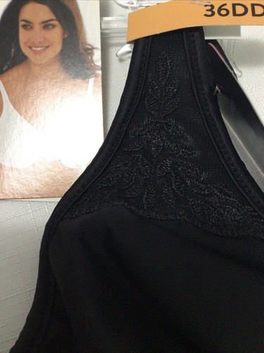 Reggiseno Bali Nero Ferretto Nascosto Minimizzatore Cinghia Imbottita Regolabile 36DD - Foto 3 di 6