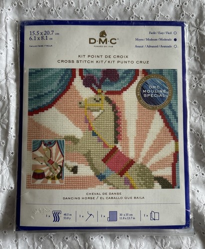 DMC MOULINE SPECIAL Easy Counted Cross Stitch - Dancing Horse Brand New