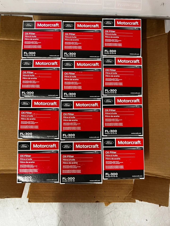 12 件福特 Motorcraft 机油过滤器 D4ZZ-6731-B / FL-300 — 第 2/4 张图片