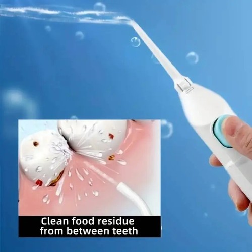 Irrigador oral manual de alta presión dientes portátil agua limpia hilo dental - Imagen 3 de 27