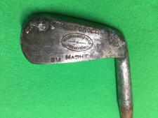 Hickory Wood Shaft Golf Club HILLERICH BRADSBY 5M MASHIE Dash/Dot Face HD53