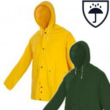 Regenjacke Arbeitsjacke Gummijacke PVC Regenmantel Regenanzug Parka Regenschutz
