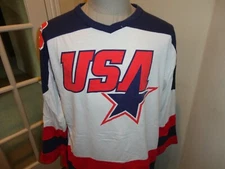 Vtg 90's Red White Blue  USA Oasisports Beach Network Hockey Jersey Men XL RARE