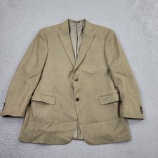 Hart Schaffner  Marx Blazer Mens 46L Wool USA Houndstooth Suit Jacket Sport Coa