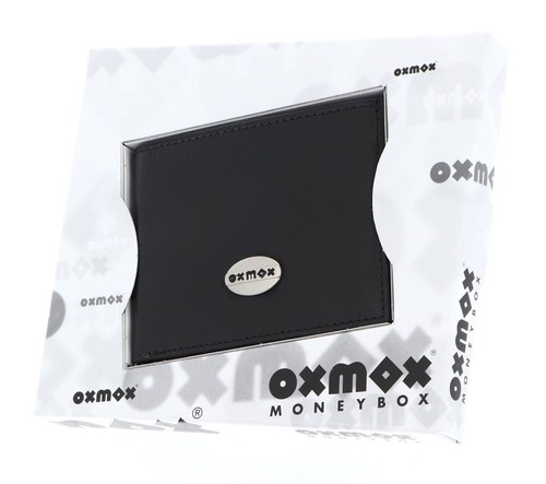 oxmox Leather RFID Protect billetera de bolsillo negra nueva - Imagen 9 de 9