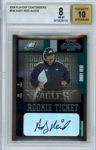 Andy Reid [Autograph] #196 card from 2004 Playoff Contenders