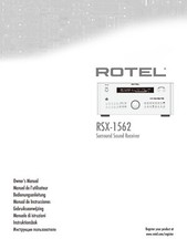 Bedienungsanleitung-Operating Istruzioni per Rotel RSX-1562