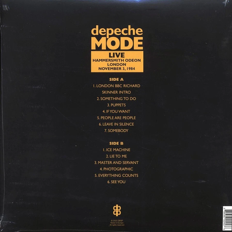 Depeche Mode - Live Hammersmith Odeon London November 3, 1984 — 第 2/2 张图片
