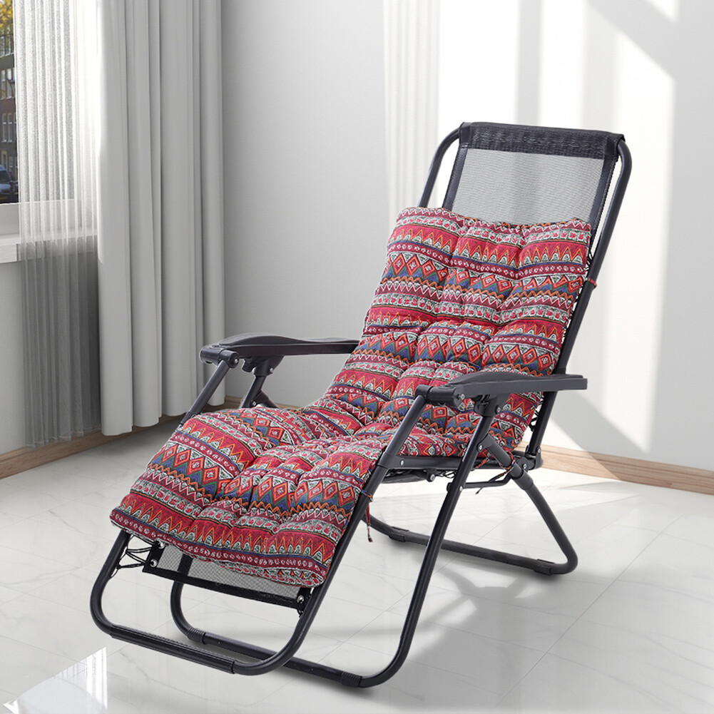 NEW-Outdoor Cushions Sun Lounger Cushion Red Ethnic Style Filled