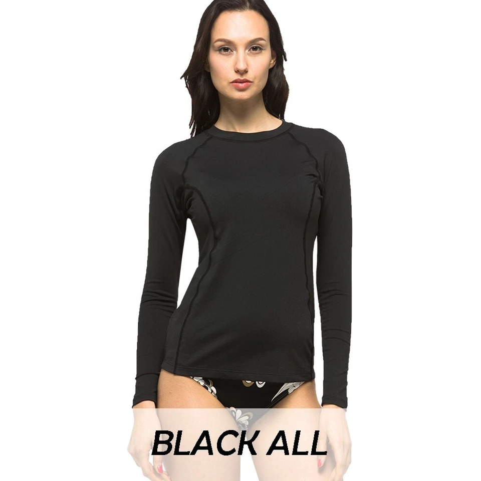 Private Island Hawaii Women Rash Guard Swimsuit Top UPF 50+ Long Sleeve Shirts - Image 2 of 4