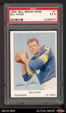 1959 Bell Brand Rams #1 Bill Wade Vanderbilt PSA 5 - EX