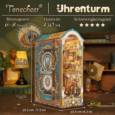Tonecheer 3D Puzzle 9194023 Clock Tower Bücherecken Diorama NEU inkl. Versand