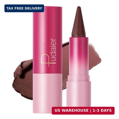 2-in-1 Gradient Matte Lip Liner and Lipstick, Long Lasting and High Pigmented Li