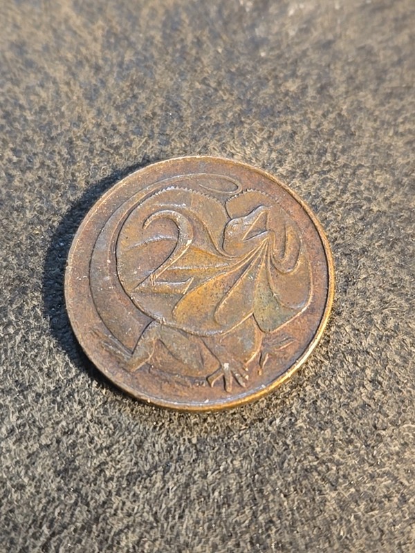 1966 AUSTRALIA 2 CENTS - Frill-necked lizard - Lot D