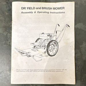 DR Field and Brush Mower Assembly & Operating Instructions Manual: 1997 model