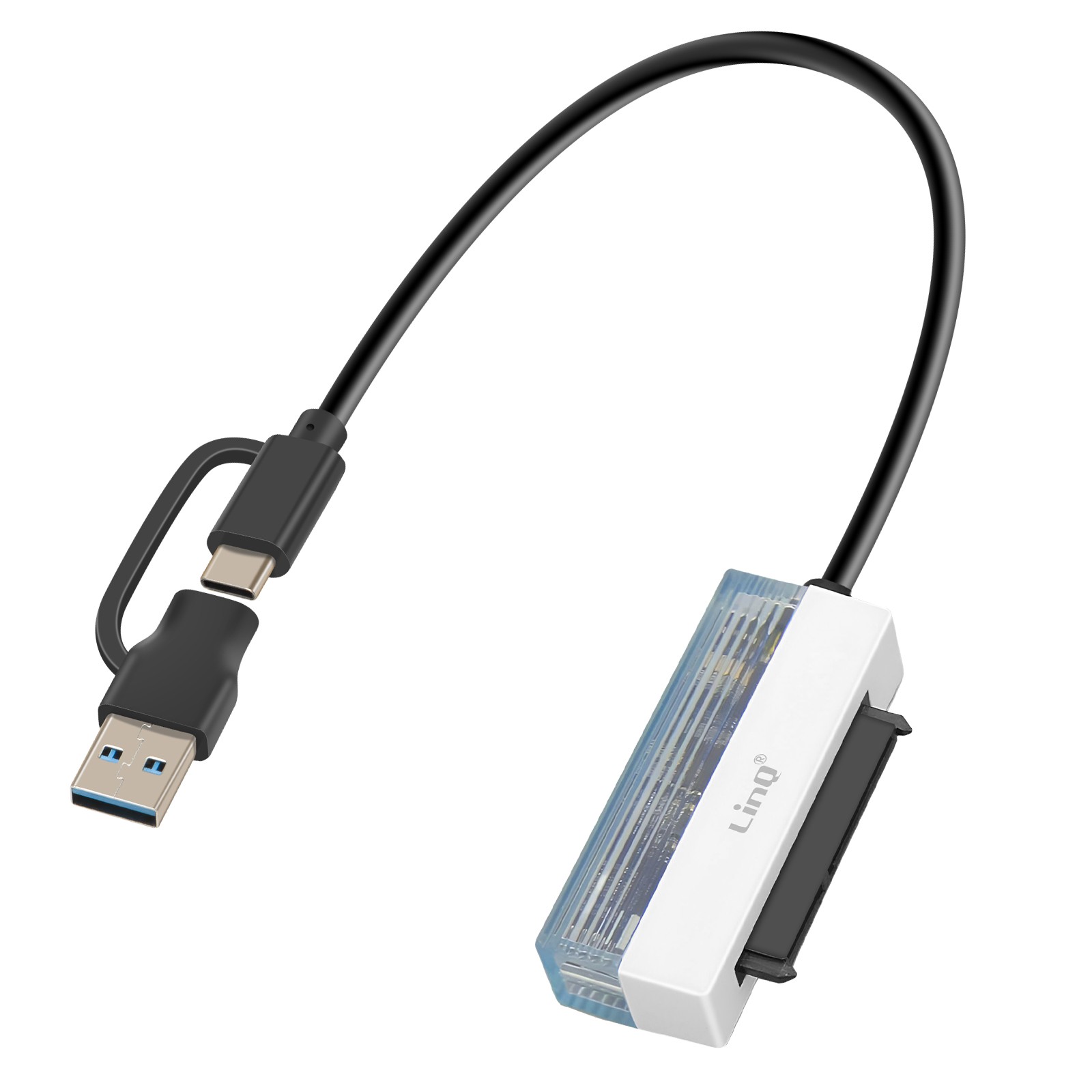 Adaptateur SATA USB C LinQ pour cloner un disque dur sans boitier