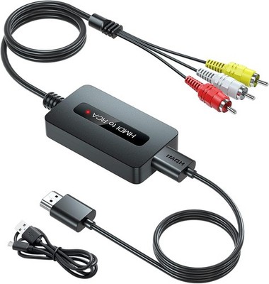 HDMI auf RCA Konverter Full HD 1080p Kabel 1,5m TV DVD Composite AV schwarz