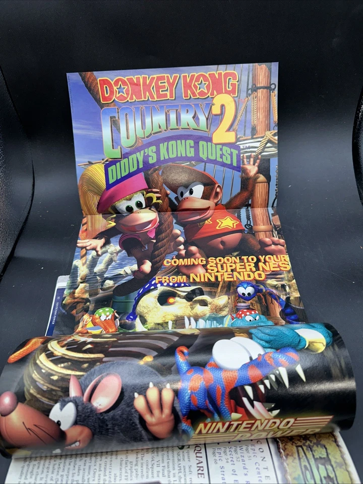 Nintendo Power Volume Issue 78 (1995) Mortal Kombat 3 w/Donkey Kong Poster  - Image 3 of 4