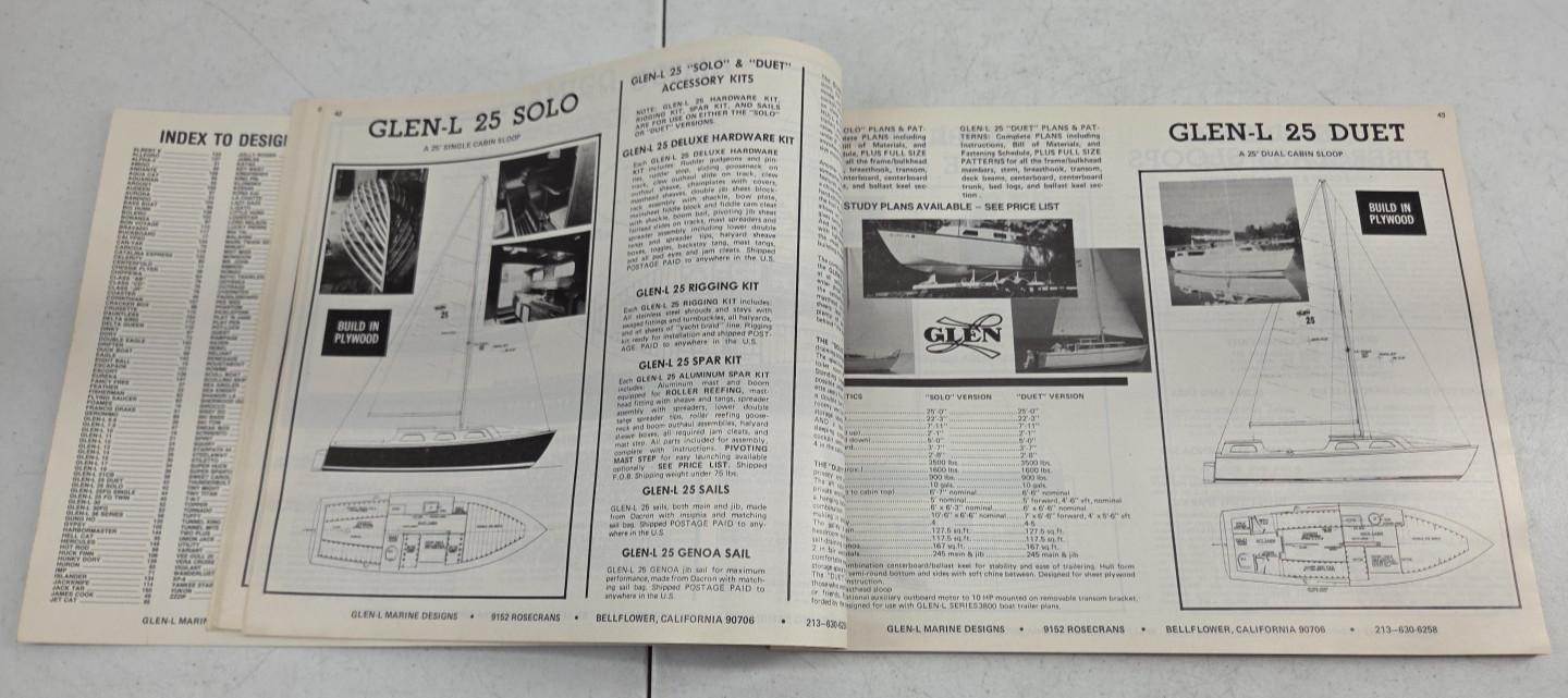 Vintage 1985 Glen Marine Designs Catalog Boat Designs Frame Kits Patterns