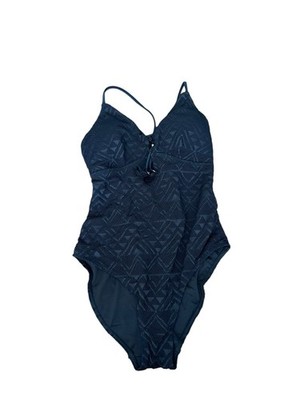 Monsoon New Swimwear Black Swimsuit Macrame RRP £35 Size 10 Accessorize