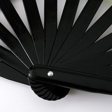 UV Glow Rave Bamboo Folding Fan   Polka Dots  Carnival, Dance Party, Night Club