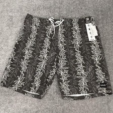 Hurley Phantom Board Shorts Mens 36 Gray Floral Quick Dry Eco Weekender NEW 59