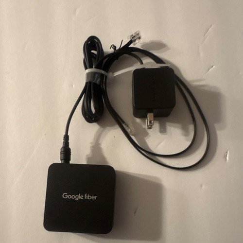 Google Fiber GFP101 VoIP Home Phone Adapter Ethernet USB RJ-11 1 Line Black