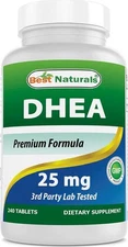 Best Naturals Dhea 25mg Supplement 240 Tablets - Supports Balanced Hormone for -