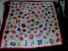 Vintage Railroad Train Scarf Ladies Made in Japan Charles Products fa535 