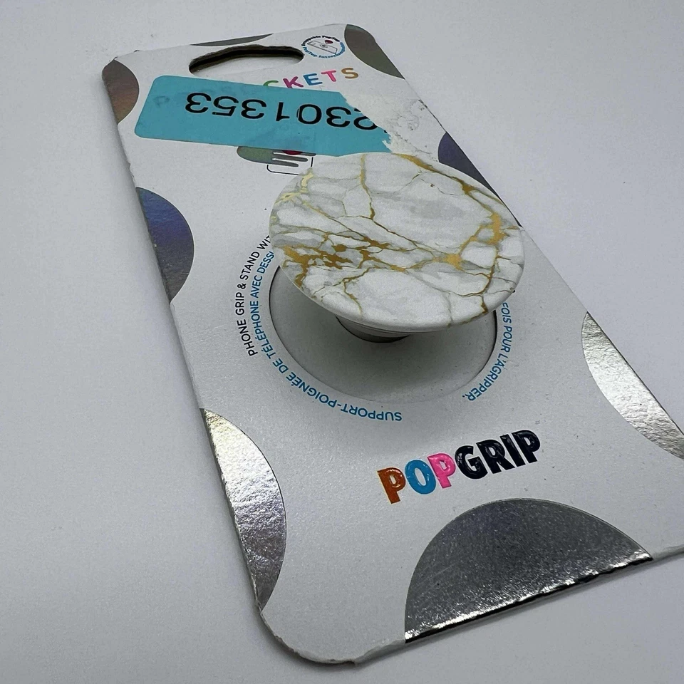 Empuñadura para teléfono celular PopSocket dorada Lutz mármol POPGRIP PopSockets tapa intercambiable - nueva Foto 3 de 4