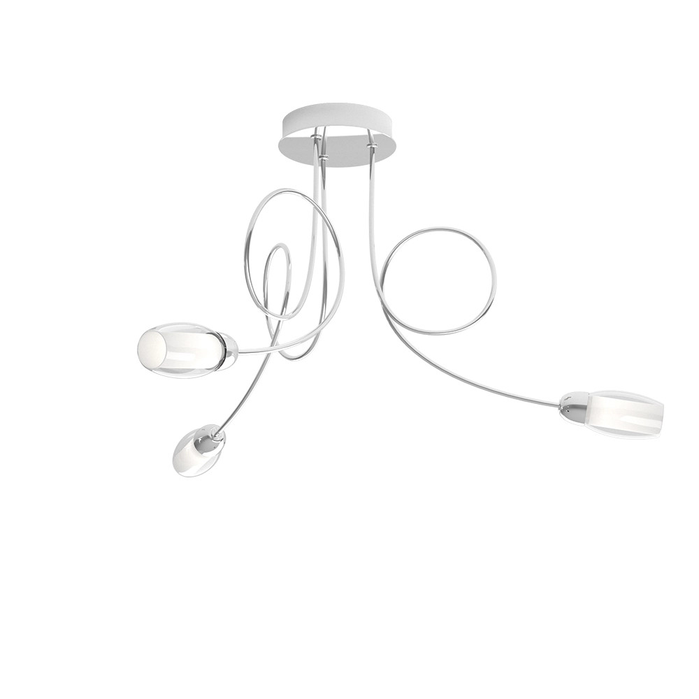 Offerta Plafoniera Moderna Feeling Net Cromo 3 Luci G9 - Pronta Consegna - 1