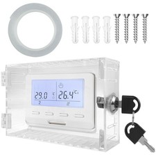 Thermostat Guard Lockable Ac Lock Box Cover Clear Thermostat on Wall Universal
