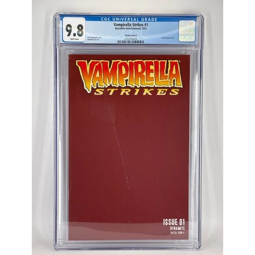 VAMPIRELLA Strikes #1 : Blank Cover Variant ‘F’. High-Grade 9.8 CGC Comic Book