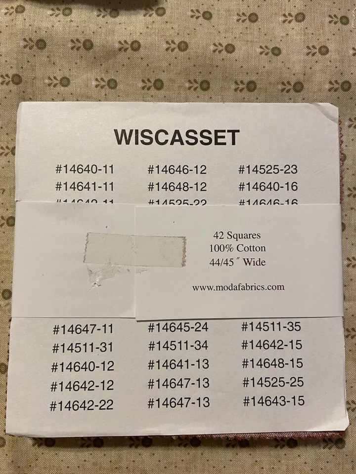 Wiscasset By Minick And Simpson For Moda. Very Rare And OOP Charm Pack - Image 2 of 2