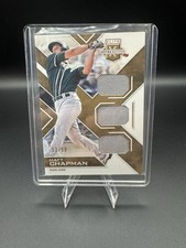 2016 Panini Elite Extra Edition Triple Materials Holo Gold Matt Chapman 53/99