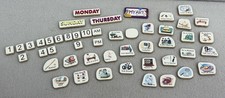 Days Numbers Fridge Magnets Lot Vintage Educational Activity Pictures Classroom