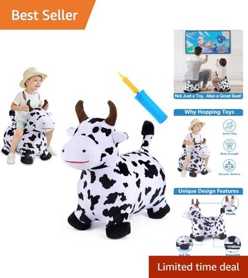 Inflatable Cow Bouncer Toy for Kids Indoor Outdoor Play