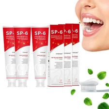 MSDRWIKEY SP-6 6-Probiotic Whitening Toothpaste Brighten - 3 x 4.6 oz
