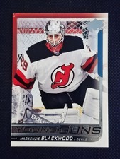 Mackenzie Blackwood 2018-19 Upper Deck Young Guns #210 Rookie Card. rookie card picture