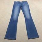 Levis 524 Womens sz 3 Jeans Blue Denim Medium Wash Super Low Rise Bootcut