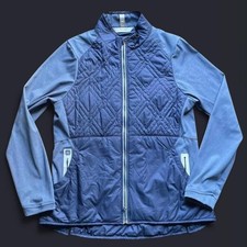 Peter Millar Jacket Women s Large / Mens Small Quilted Performance Navy Blue