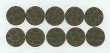 1 inch Motion Floating  3-D Red on Green Bubbles 1980s Thin VARI-VUE Lenticulars