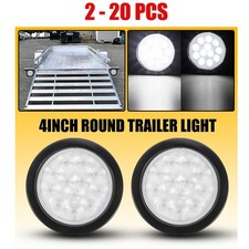 Us 4 White Oval 10 Led Backup Reverse Stop Tail Trailer Light Flush Mount 2-20x Us 4 White Oval 10 Led Backup Reverse Stop Tail Trailer Light Flush Mount 2-20x